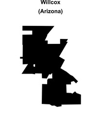 Willcox (Arizona) blank outline map