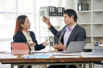 Business Professionals Collaborating in Office