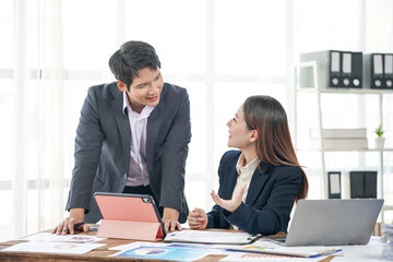 Business Professionals Collaborating at Office Desk