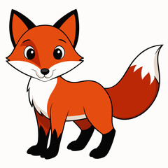 Obraz premium Crimson Fox art vector