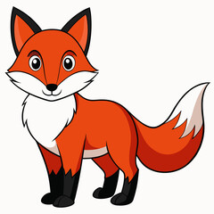 Fototapeta premium Crimson Fox art vector