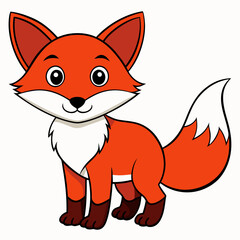 Obraz premium Crimson Fox art vector