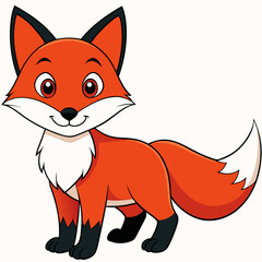 Fototapeta premium Crimson Fox art vector