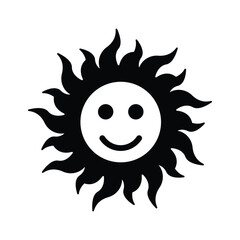 A cheerful sun icon representing sunny and clear skies