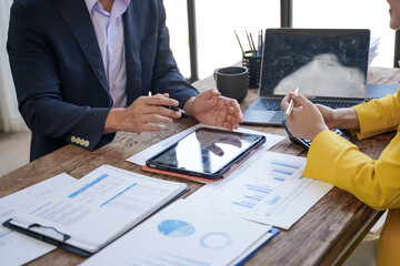 Business Meeting with Data Analysis