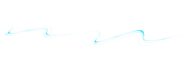 Shiny Blue Light Line Isolated on White – Futuristic Neon Trail, Glowing Curved Effect for High-Tech, Speed, Energy, Sci-Fi or Motion Concepts, Vector Illustration with Clean Background.PNG