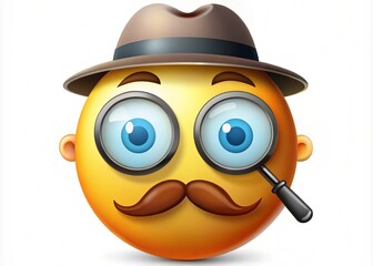 An Emoji Face With A Single Monocle, Representing A Detective Or A Skeptical Individual
