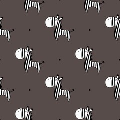 Colorful hand-painted cartoon horse pattern seamless stickers, miscellaneous, wrapping paper fashion clothing men and women children education