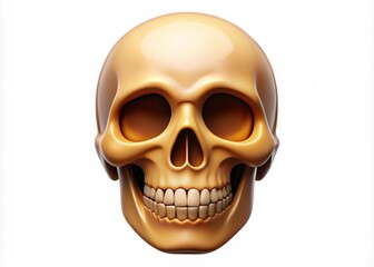 Skull Emoji Isolated On White Background
