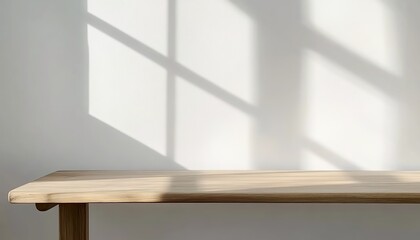 Empty wooden table, oak table, close-up shot