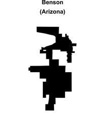 Obraz premium Benson (Arizona) blank outline map