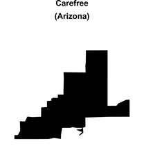 Carefree (Arizona) blank outline map