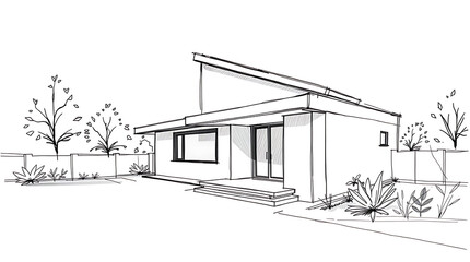 sketch of house