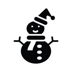 A cheerful snowman wearing a festive hat, symbolizing winter fun