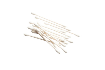 Cotton cleaning swabs isolated on white background