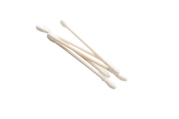 Cotton cleaning swabs isolated on white background