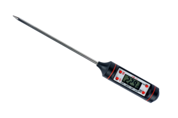 Digital food instant thermometer with LCD display isolated on a white background
