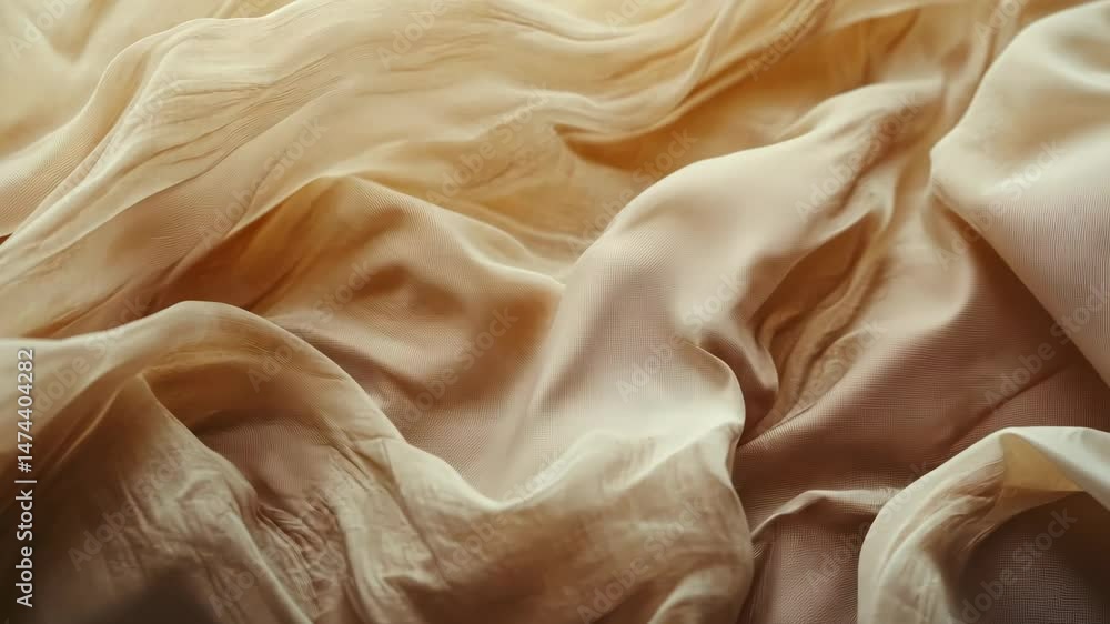 Poster gradient flow of mocha brown into cream, with a texture resembling soft flowing fabric in muted tone