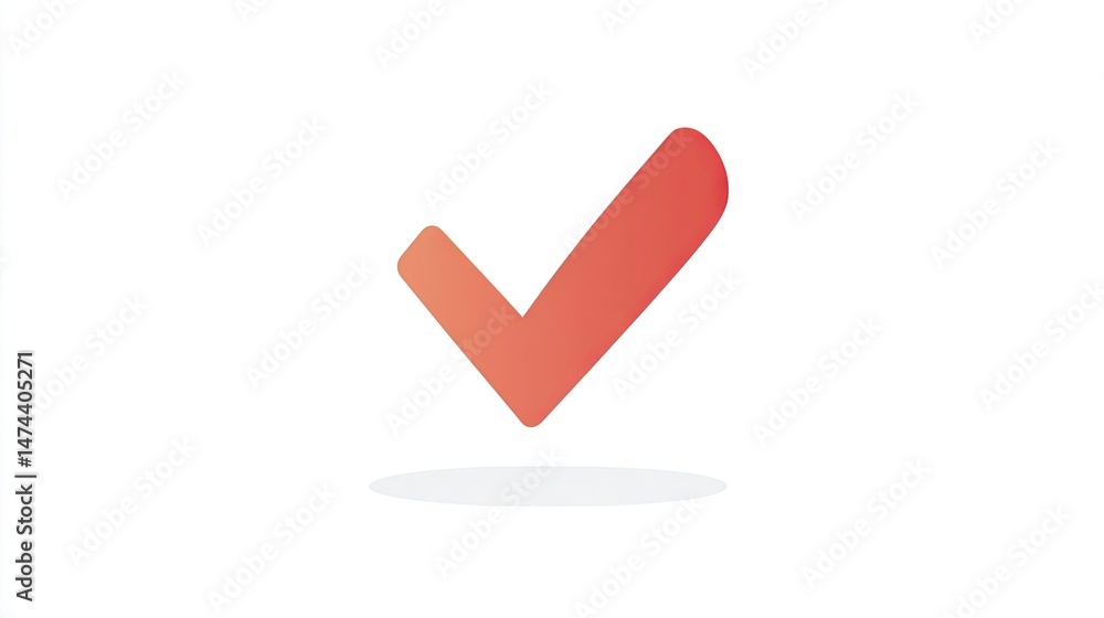 Poster simple gradient checkmark graphic