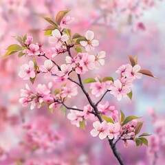 Obraz premium Delicate Pink Blossoms in Spring