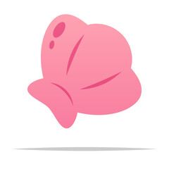 Simple cartoon seashell vector isolated illustration