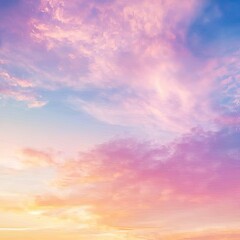 Obraz premium Pastel sunset sky with soft clouds