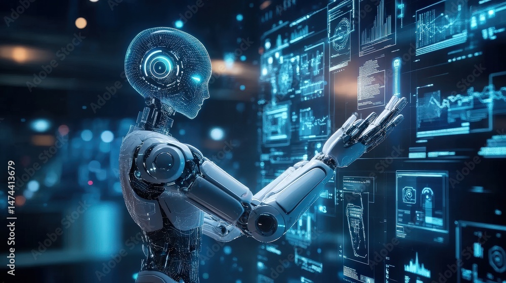  an ai-powered virtual assistant communicating with multiple digital devices through an advanced data