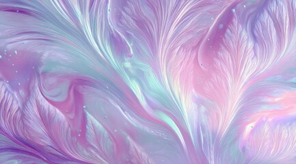Abstract, pastel swirls of light, with delicate, feathery patterns