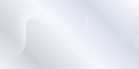 Abstract dotted background with flowing lines. Digital future technology background