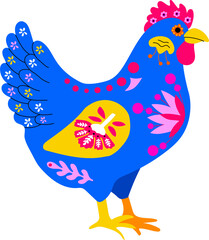 Bright and Playful Alebrije Rooster. A Cultural Decorative Piece