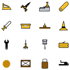 Collection of diverse objects rendered in a cartoon style
