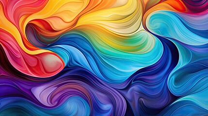 Obraz premium Liquid color tapestry: Intricate, interlocking patterns of color create a visually stunning, high-quality digital artwork.