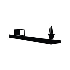 wall mounted floating shelf silhouette  side view 