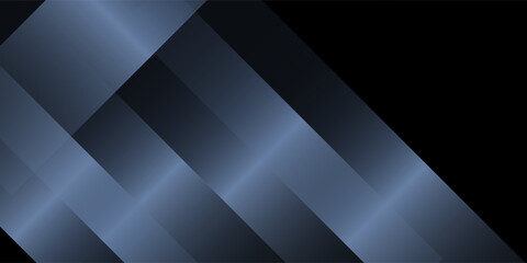 Modern black dark blue white abstract background. Minimal. Color gradient. Web banner. Geometric shape. 3d effect. Lines stripes triangles. Design. Futuristic. Metal metallic effect. vector