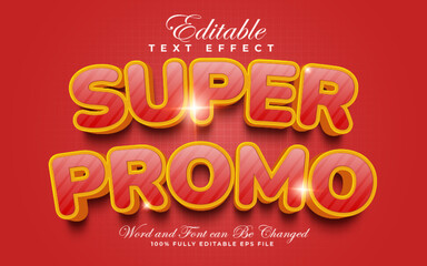 Super Promo editable text effect in bold style