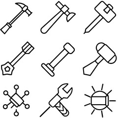 Outline of a variety of construction tools and mechanisms