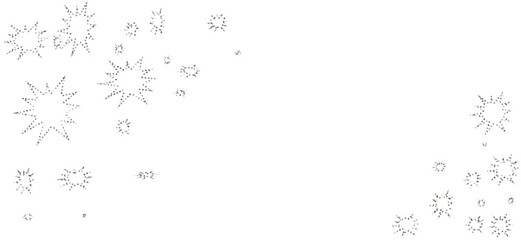 Silver metal stars frame. Silver sparkling dust with silver glitter isolated on transparent background . Abstract background party celebration gold confetti silver glitter texture abstract background.