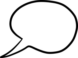 Compact Oval Hand Drawn Dialogue Bubble
