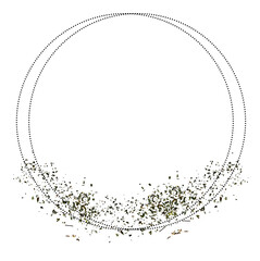 Silver PNG glitter circle frame. Silver glitter spot vertical. Silver splash splashing, grunge texture. Silver sparkle confetti. Shiny glittering dust  isolated on transparent background.