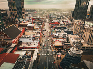 Nashville Drone Cloudy Mood