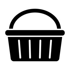 Shopping Basket  Vector Glyph Icon Design