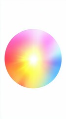 Vibrant circular light display with soft gradients radiating in warm colors during a serene ambient moment