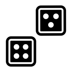 Dice  Vector Glyph Icon Design