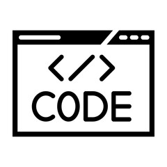 Code  Vector Glyph Icon Design