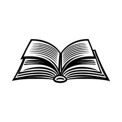 Open Book of Knowledge: An artistic illustration of an open book. Explore knowledge with this drawing, symbolizing literacy and education.