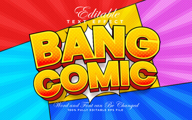 Bang Comic editable text effect in comic style