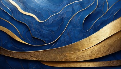 blue wallpaper with golden texture