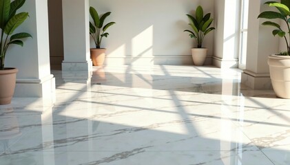 Gleaming marble floor, polished to a high shine, reflecting light , home, solid, texture