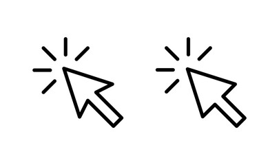 Click icon logo design. pointer arrow sign and symbol. cursor icon