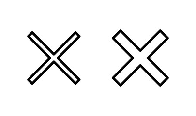 Fototapeta premium Close icon logo design. Delete sign and symbol. cross sign